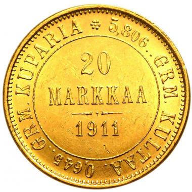 20 марок 1911 года. «L». ННР. MS63