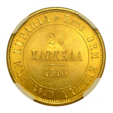20 марок 1910 года. PCGS. MS64.