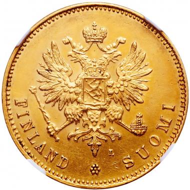 20 марок 1891 года. L. R. NGC MS62