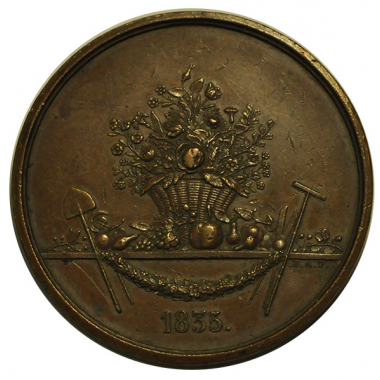 Медаль 1835 года "Российское общество любителей садоводства".