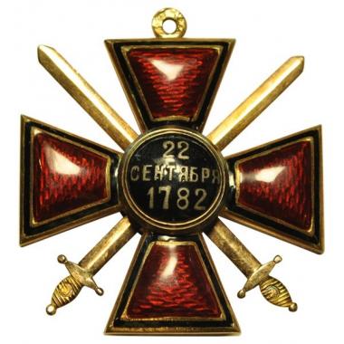 Знак ордена Владимира 4-й степени с мечами