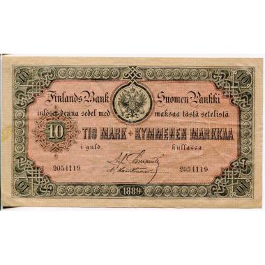 10 марок золотом 1889 года