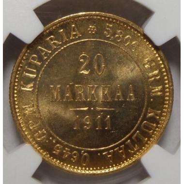 20 марок 1911 года L. MS-65